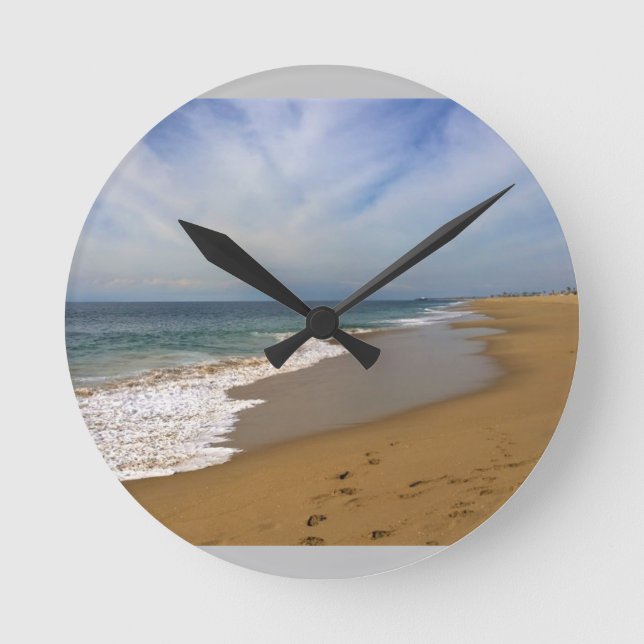 Relógio Redondo Vista do Wedge, Newport Beach, Califórnia (Frente)