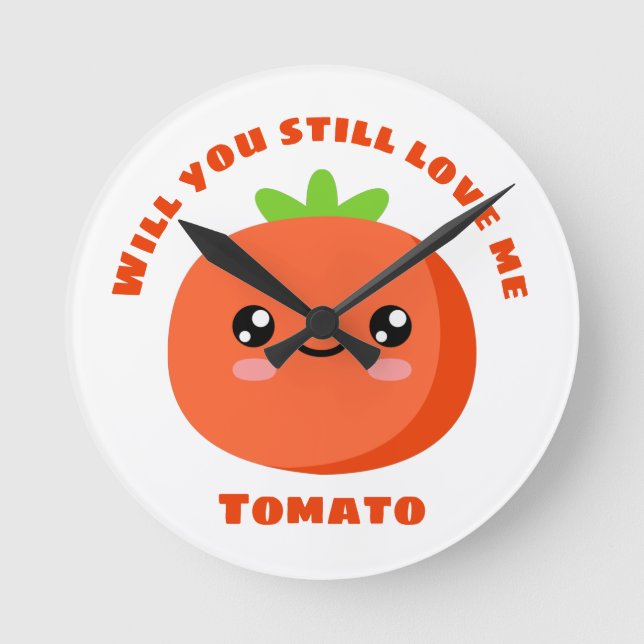 Relógio Redondo Você ainda me ama Tomato? (Frente)