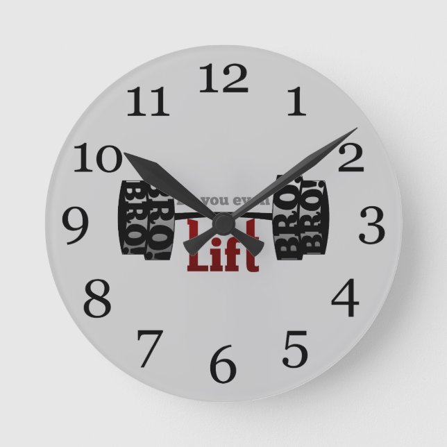 Relógio Redondo Você até mesmo levanta os barsinhos do irmão? (Frente)