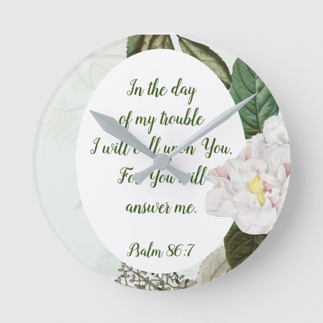 Relógio Redondo Você responderá à citação de inspiração (Frente)