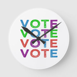 Relógio Redondo VOTE em várias cores