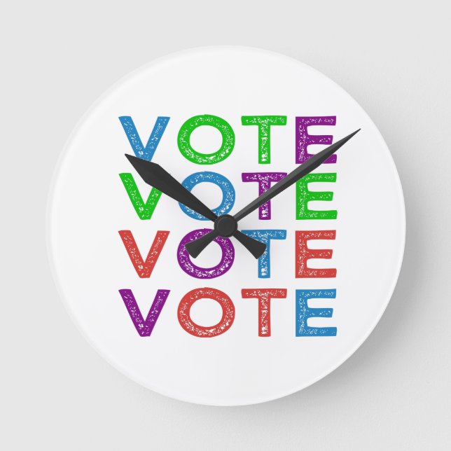 Relógio Redondo VOTE em várias cores (Frente)