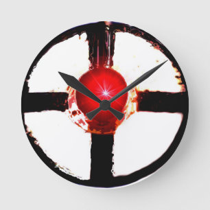 Relógio Redondo Wag da peruca do sinal da estrada de ferro