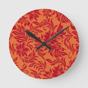 Relógio Redondo Waikiki Hibiscus Hawaiian Wall Clocks