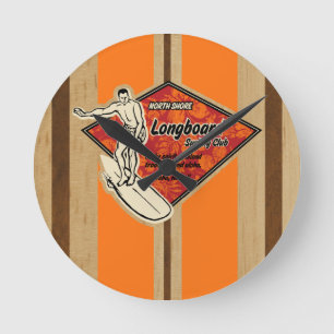 Relógio Redondo Waimea Surfboard Hawaiai Wall Clocks