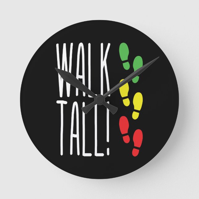 Relógio Redondo Walk Tall (Frente)