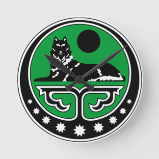 Relógio Redondo Wall Clock Chechen Wolf