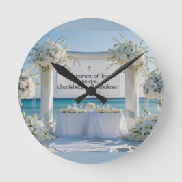 Relógio Redondo Wall Clock-Elegant Bridal Wall Clock