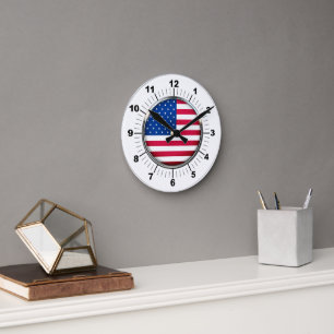 Relógio Redondo Wall Clock, EUA, 8 pol. de acrílico redondo