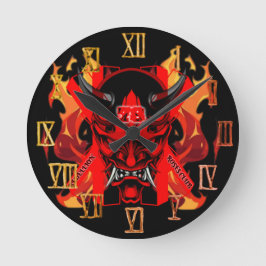 Relógio Redondo Wall Clock Evil Samurai 