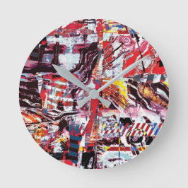 Relógio Redondo Wall Clock – Fragmented Pulse