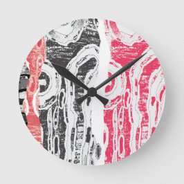 Relógio Redondo Wall Clock – Friction Lands Abstract Design