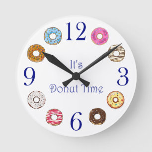 Relógio Redondo Wall Clock - It's Donut Time