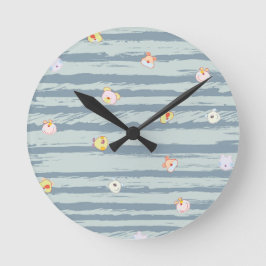 Relógio Redondo Wall Clock – Whimsy Faces