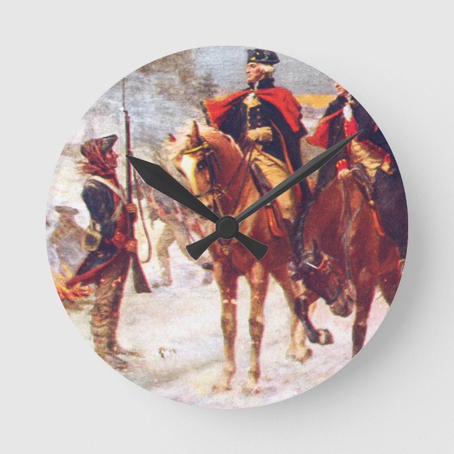 Relógio Redondo Washington E Lafayette No Vale Forge (Frente)