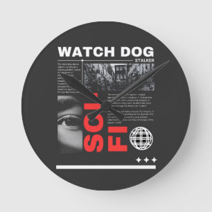 Relógio Redondo Watch Dogs Lança Almofada 