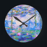 Relógio Redondo Water Lily Claude Monet<br><div class="desc">Água Lírios Claude Monet legal,  velho,  mestre,  obra-prima,  fino,  retorcido,  impressionismo,  pintura,  pintura,  vibrante,  saturado,  cor,  bonita,  boa,  qualidade,  alta,  resolução,  paisagem,  paisagem,  paisagem,  paisagem,  posto,  decoração,  cores,  paris,  frança,  melhor renovado,  vendedor,  colorida,  barata</div>