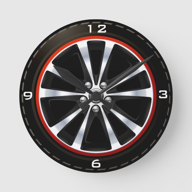 Relógio Redondo Wheel Acrylic Wall Clock (Frente)