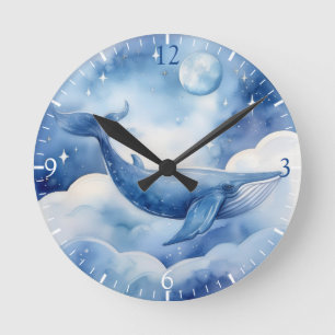 Relógio Redondo Whimsical Blue Whimsical