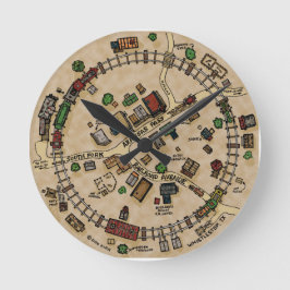 Relógio Redondo Whistlestop, Texas