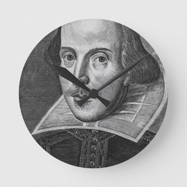 Relógio Redondo William Shakespeare (Frente)