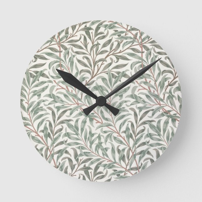 Relógio Redondo Willow Bough, design de papel de parede, 1874 (pap (Frente)