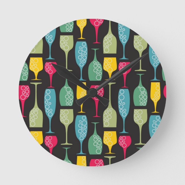 Relógio Redondo Wineglass (Frente)