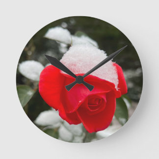 Relógio Redondo Winter Rose Wall Clock 