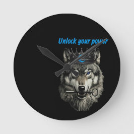 Relógio Redondo wolf king unlock your power