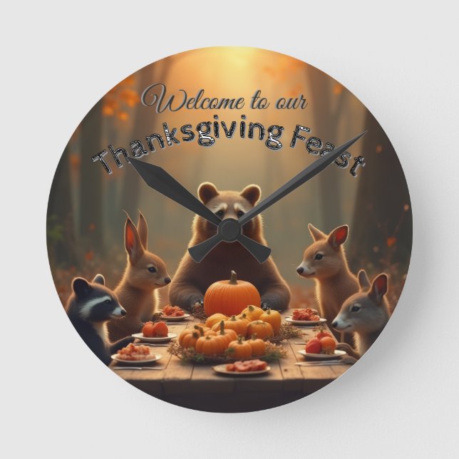 Relógio Redondo Woodland, Amigos do Partido de Ação de Graças e Fa (Frente)