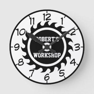 Relógio Redondo Workshop ou Man Cave Vi Image Wall Clock