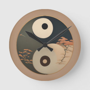 Relógio Redondo Yin Yang