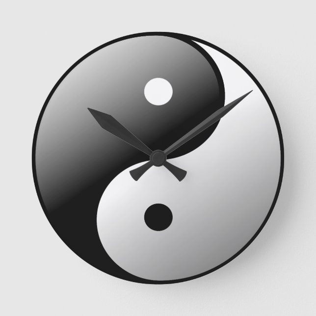 Relógio Redondo Yin Yang (Frente)