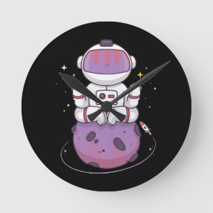 Relógio Redondo Yoga Espacial 