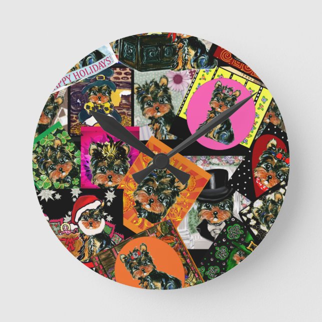 RELÓGIO REDONDO YORKIE POO (Frente)
