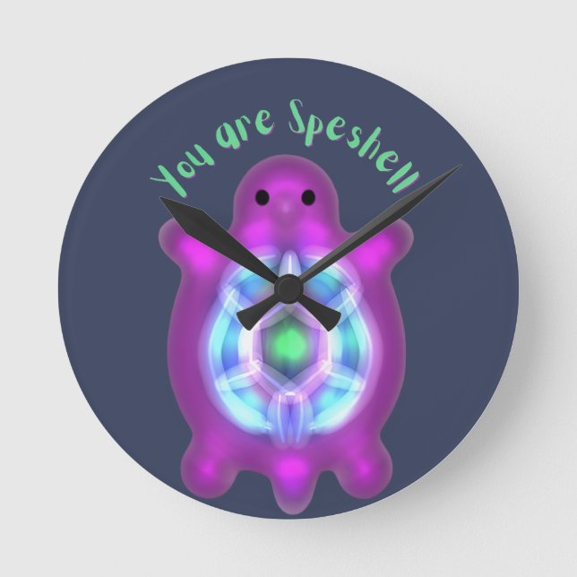 Relógio Redondo You Are Speshell Turtle Personalized Gift (Frente)