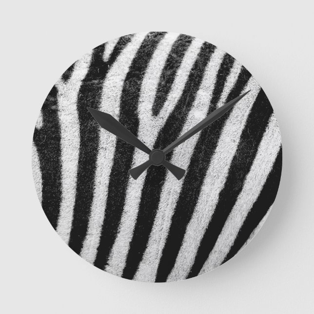 Relógio Redondo zebra Stripes (Frente)