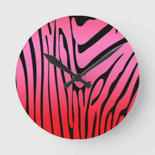 Relógio Redondo Zesty Zebra Red