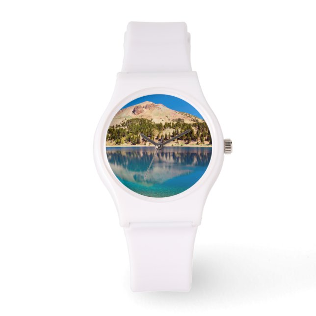 Relógio Reflexões Sobre O Lago Helen, O Vulcânico Lassen (Frente)