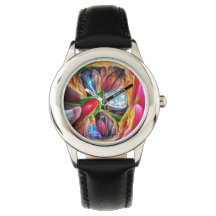 Reflexões Vibrantes de Tulipas de Abstrato