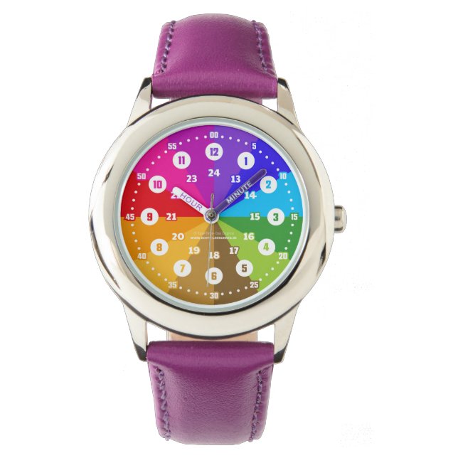 Relógio Regenbogen Lernuhr Armbanduhr 12 Stunden Anzeige (Frente)