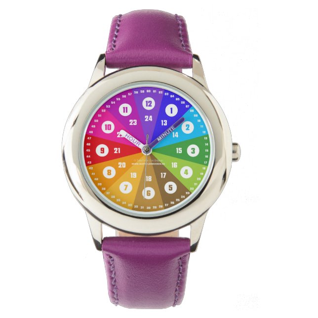 Relógio Regenbogen Lernuhr Armbanduhr 12 Stunden Anzeige (Frente)