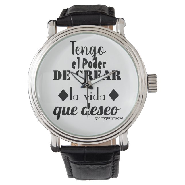 Relógio Reloj de Mano Motivacional (Frente)