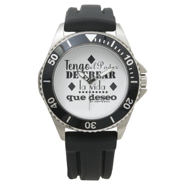 Relógio Reloj de Mano Motivacional (Frente)