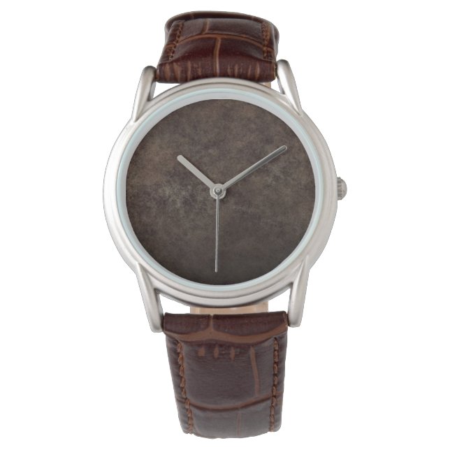 Relógio Reloj marron simples (Frente)