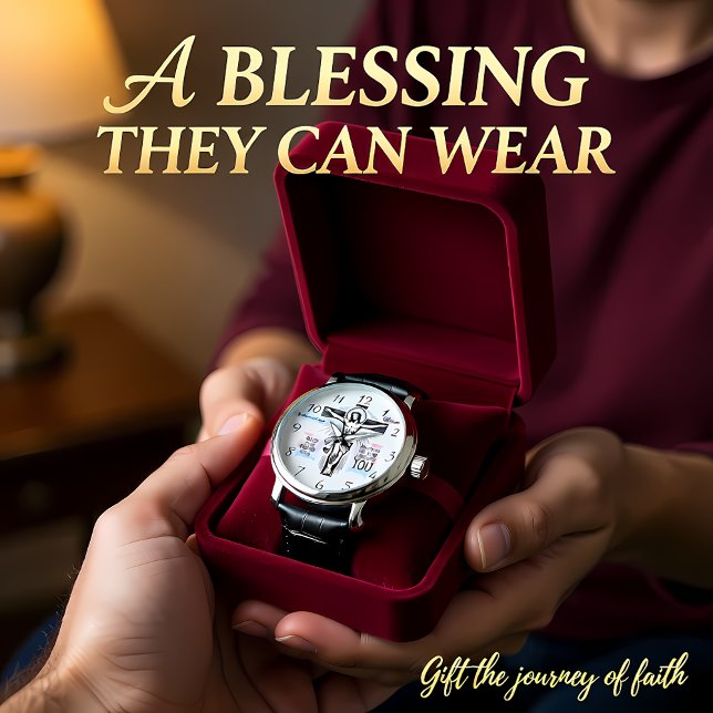 Relógio Representação de Jesus na Cruz (Criador carregado)