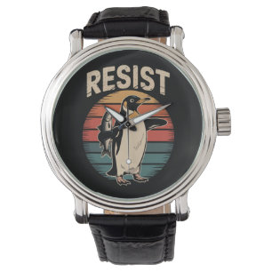 Relógio Resistência ao ativismo dos pinguins Protesto Tari