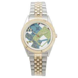 Relógio Retângulos Modernos do Século Médio Arredondados