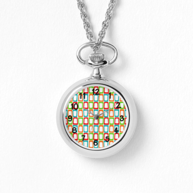 Relógio Retângulos pequenos inclinados (Frente)