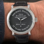 Relógio Retirement or Long Service Award Watch<br><div class="desc">A watch to commemorate a Retirement or Long Service. Personalise to include name,  company or organisation,  and dates. Unique memento of a special achievement. Retirement or Long Service wristwatch.</div>